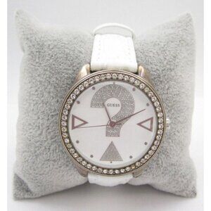 Women Guess Crystal Quartz WR Analog 36mm Dial Round Watch (G992) "New Battery"